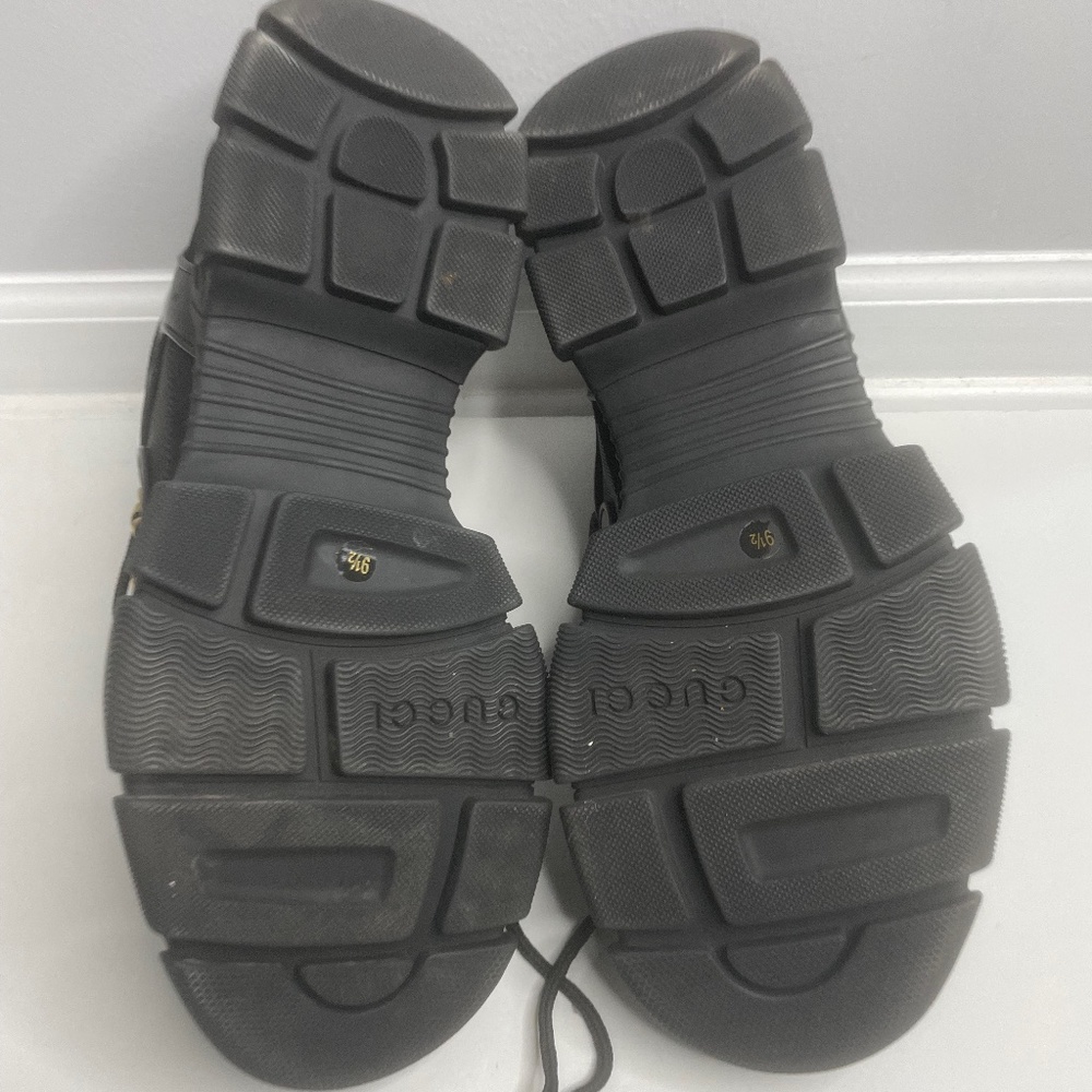 Gucci Team Flashtrek Black Lace up Hiking Sneakers Size 9.5 Italy - Picture 13 of 15